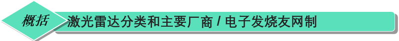 激光雷达分类和主要厂商 / 电子发烧友网制